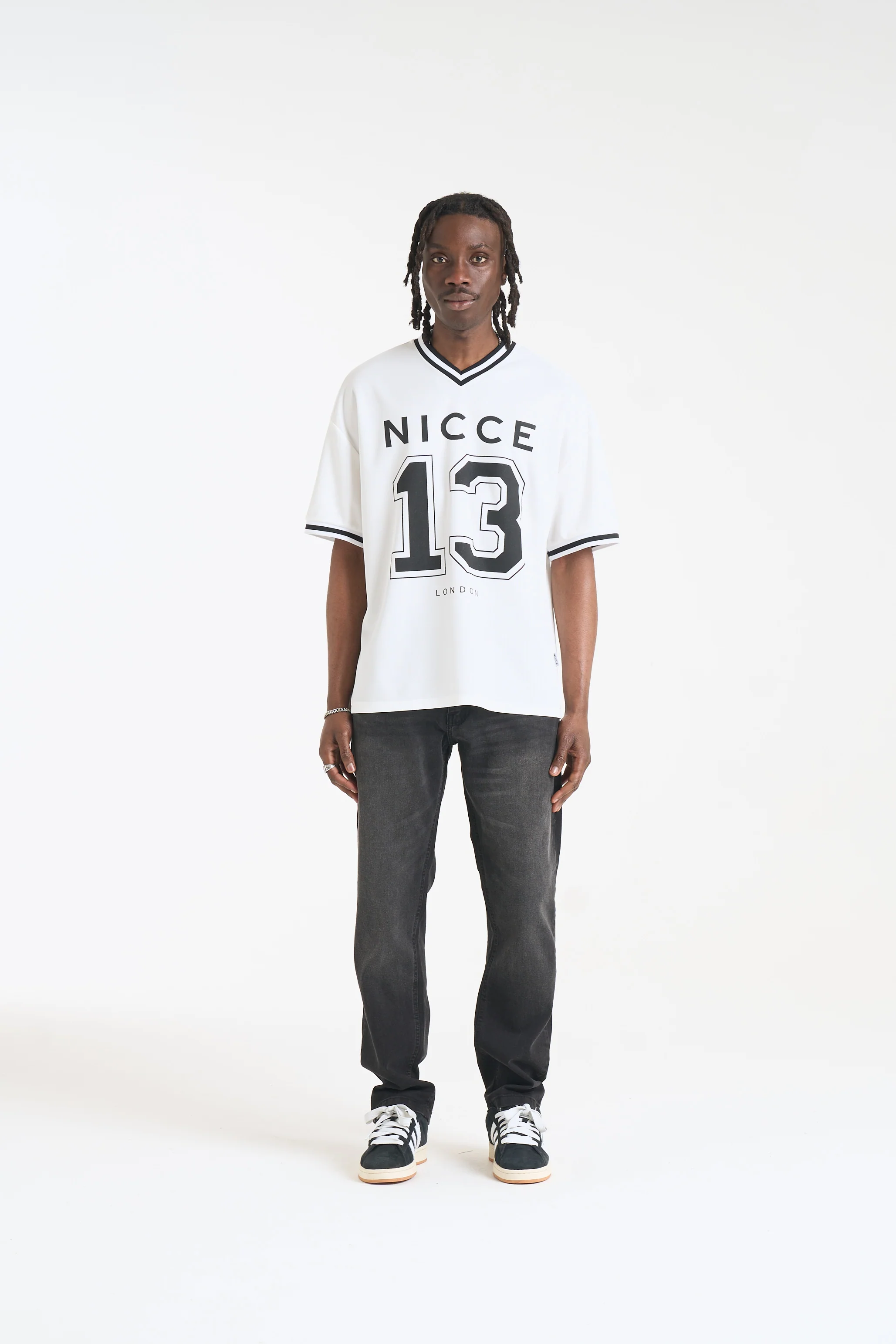 NICCE Mens Pitched Football Shirt | White - Image 2
