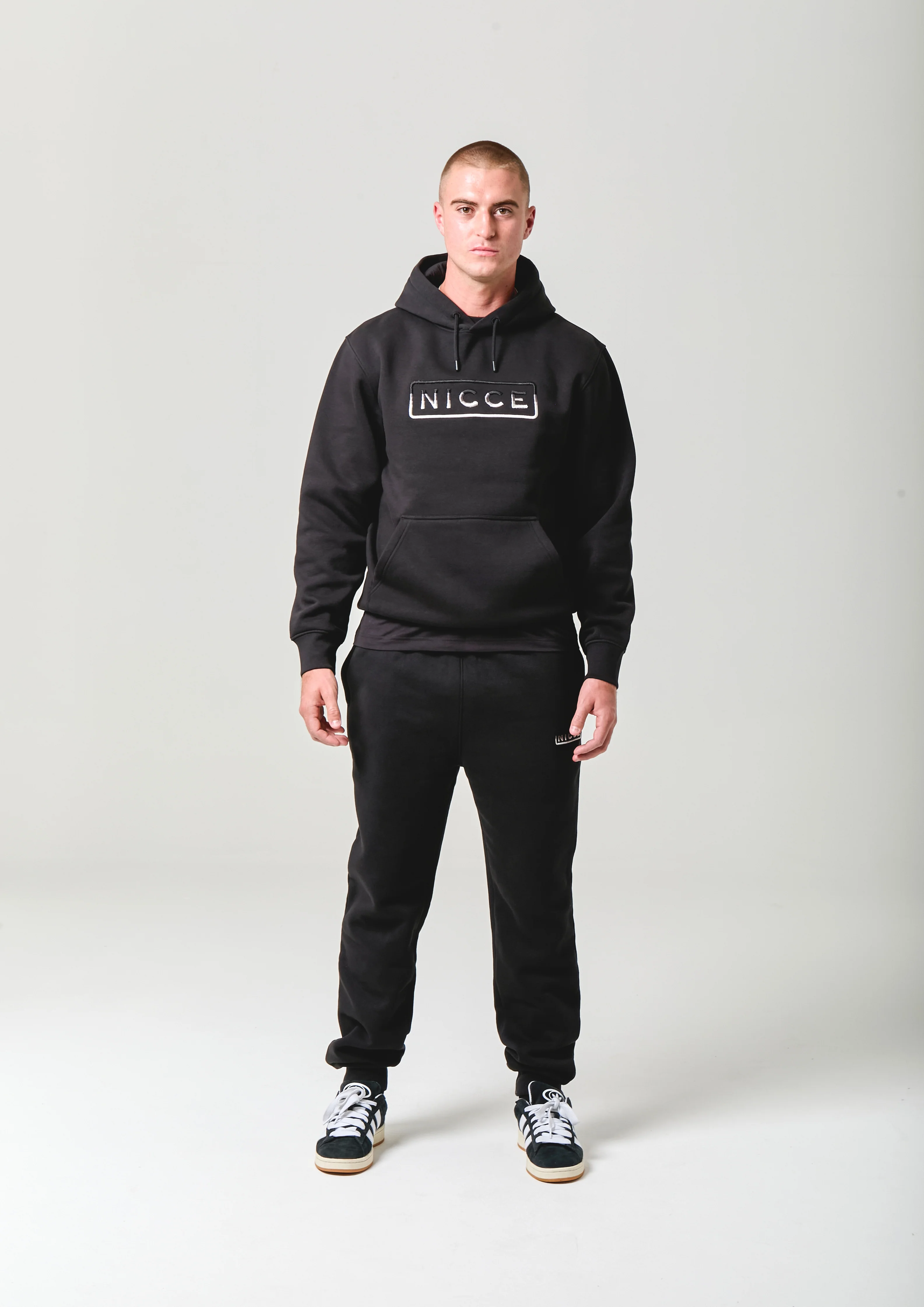 NICCE Mens Powell Hoodie | Black - Image 3
