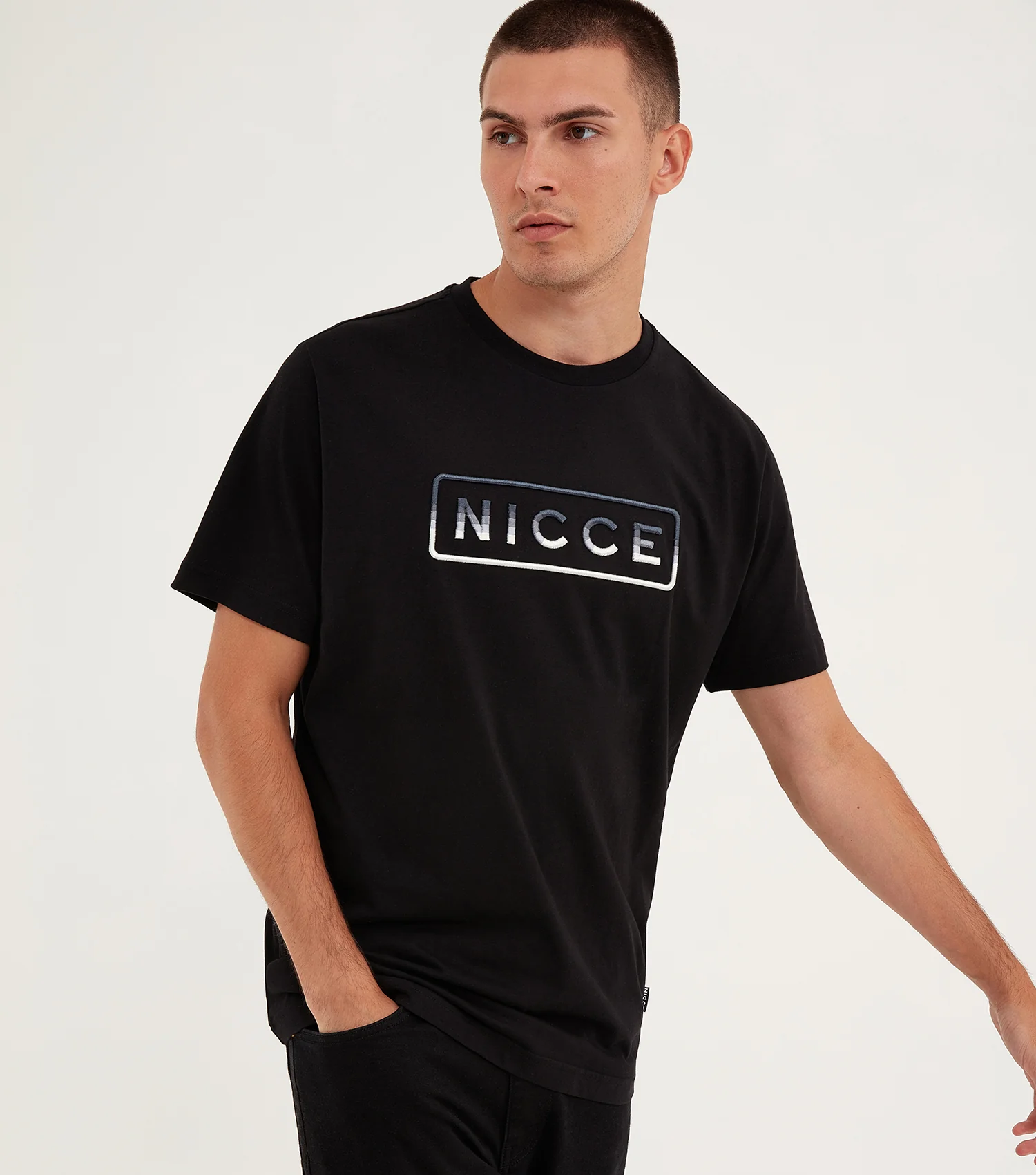 NICCE Mens Powell T-Shirt | Black - Image 3