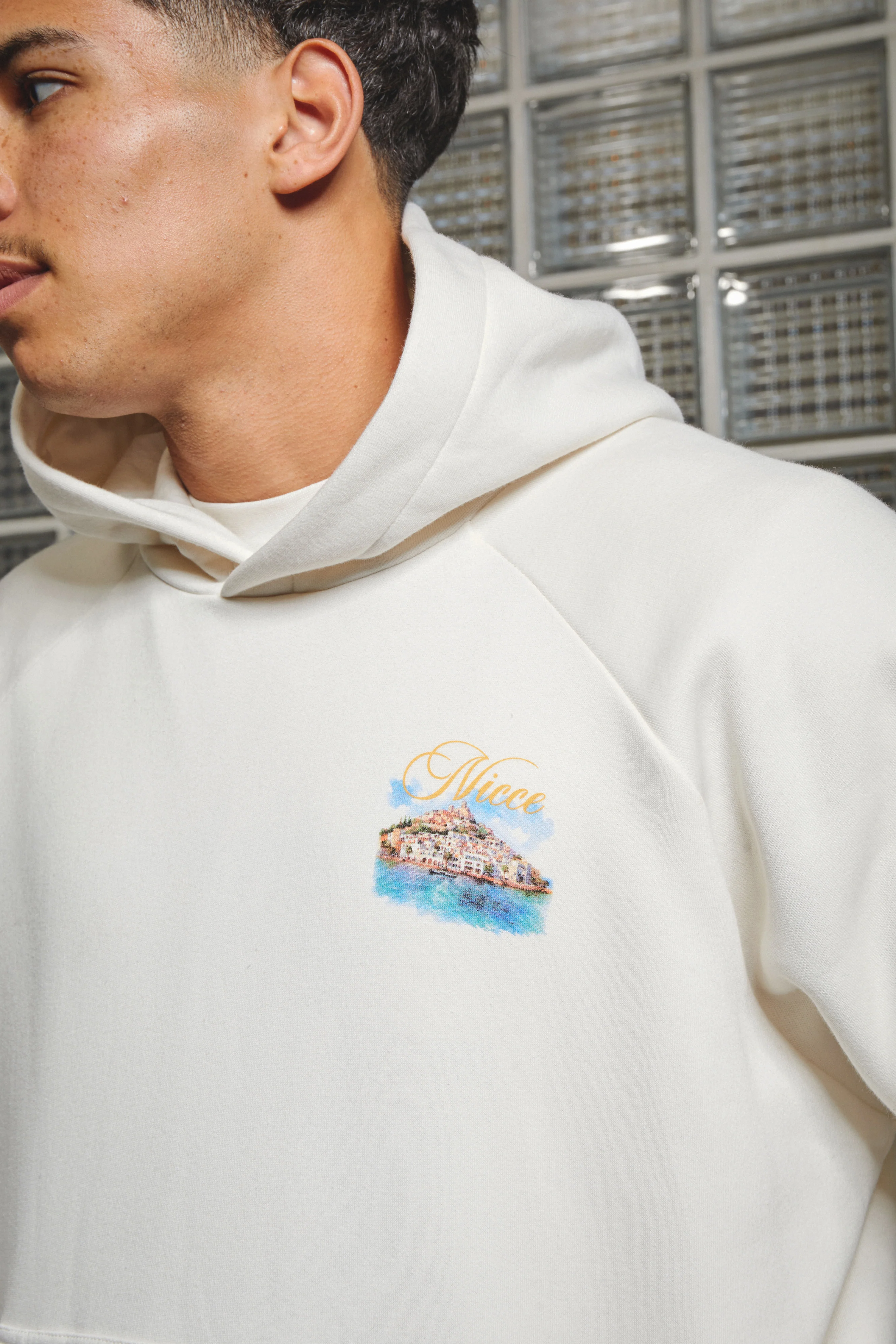 NICCE Mens Riviera Hoodie | Snow White - Image 4