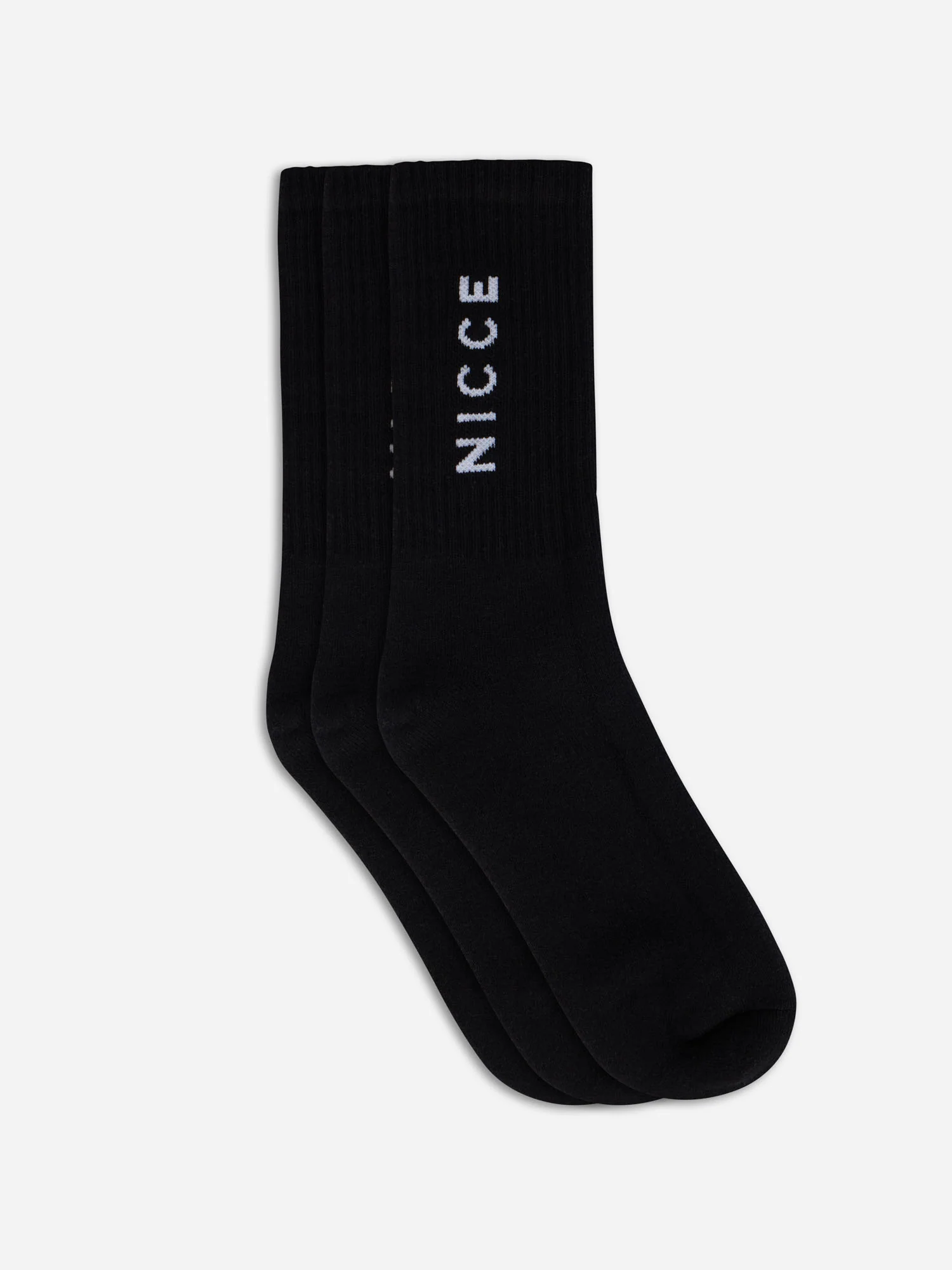 NICCE Mens Rovato 3 Pack Crew Socks | Black - Image 4