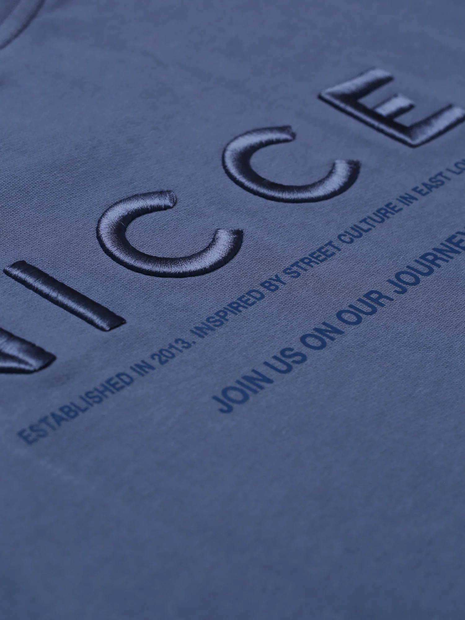 NICCE Mens Script Essential Crew | Element Blue - Image 10
