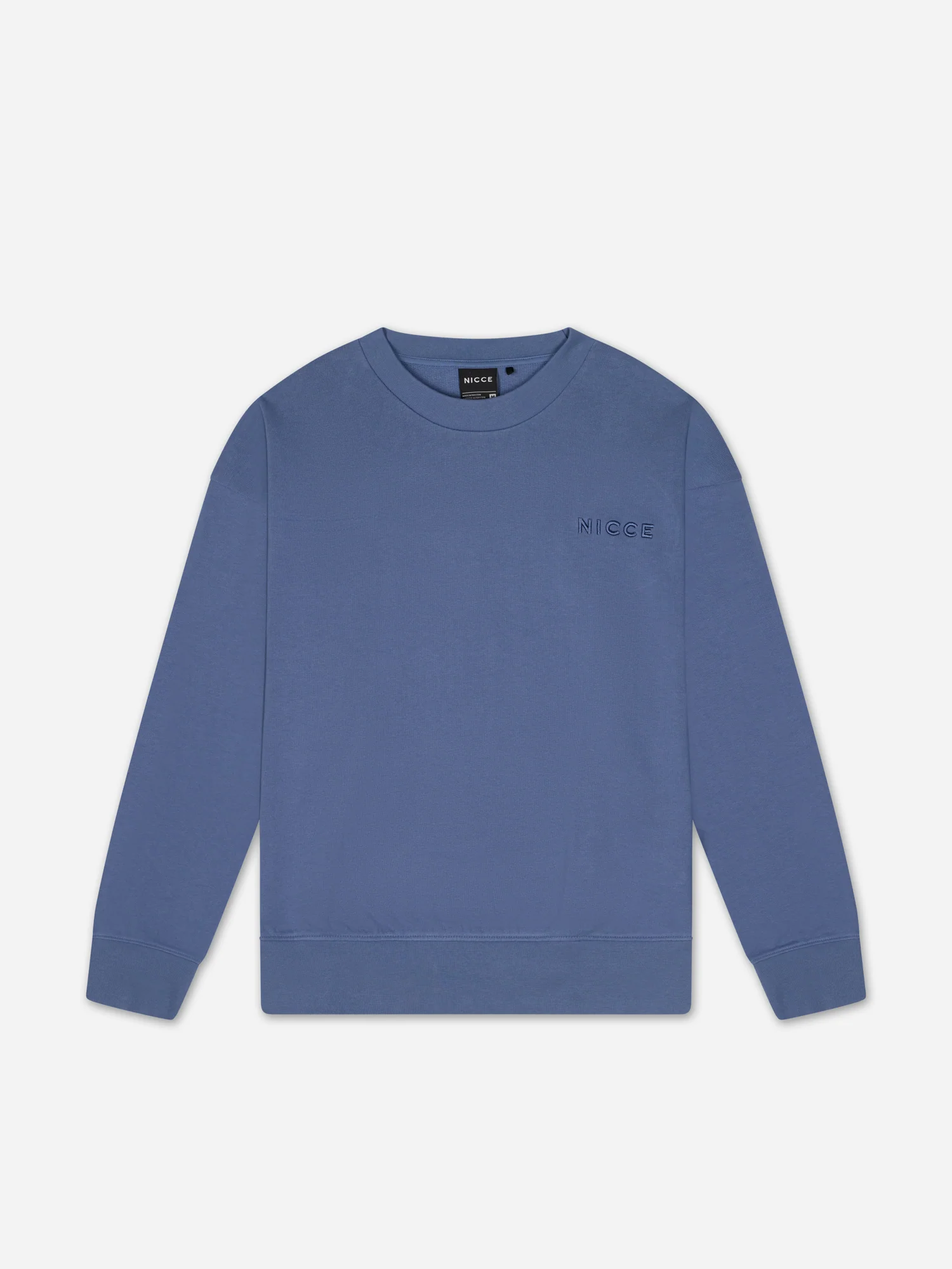 NICCE Mens Script Essential Crew | Element Blue - Image 7