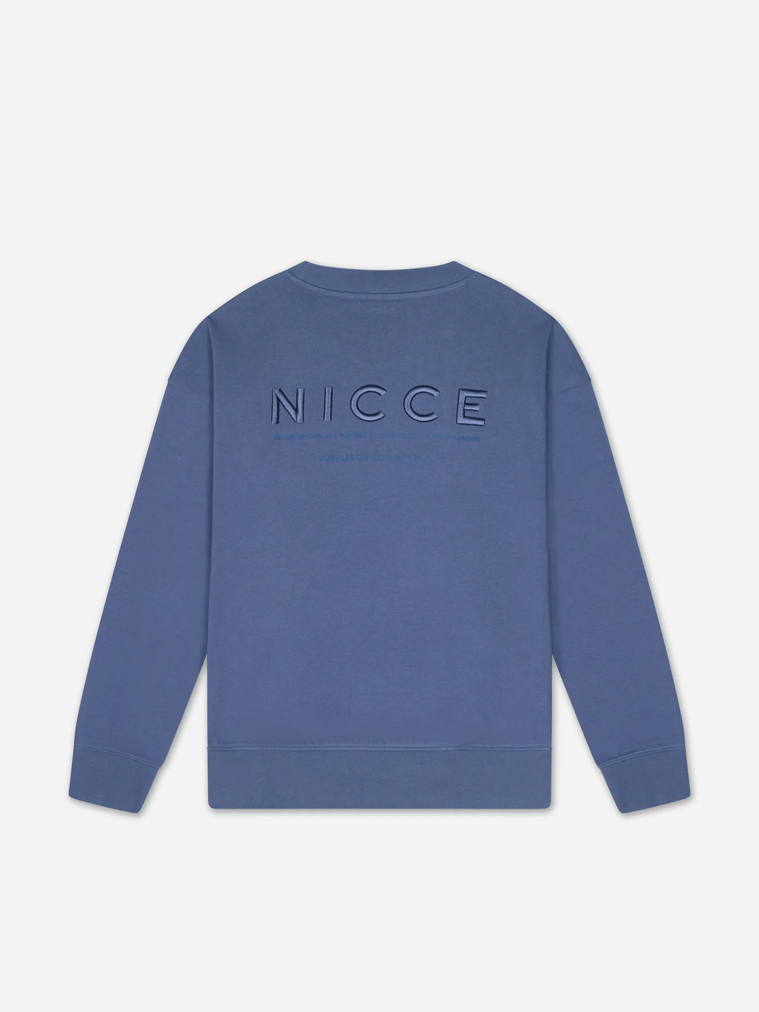 NICCE Mens Script Essential Crew | Element Blue - Image 8