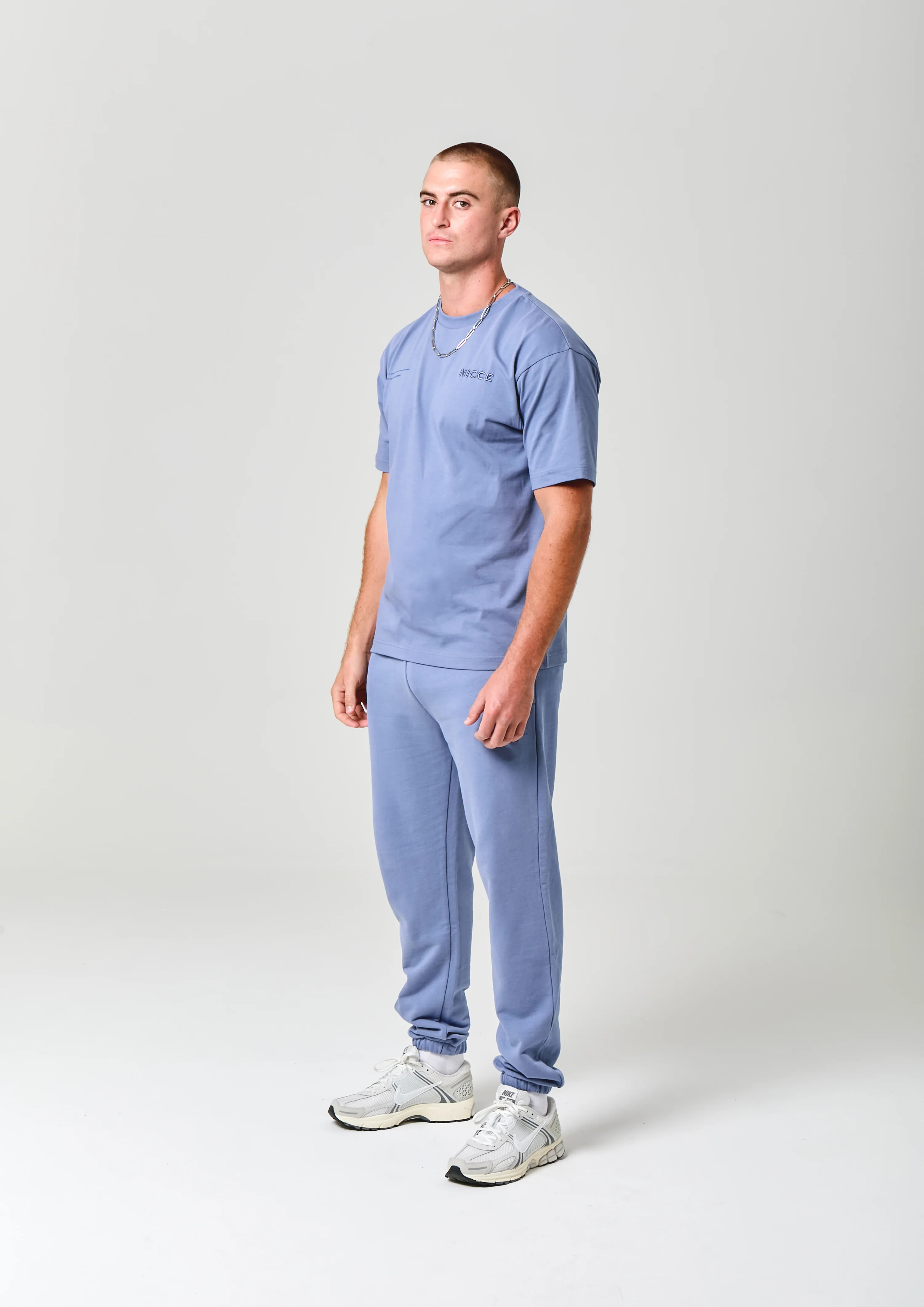 NICCE Mens Script Essential Joggers | Element Blue - Image 5
