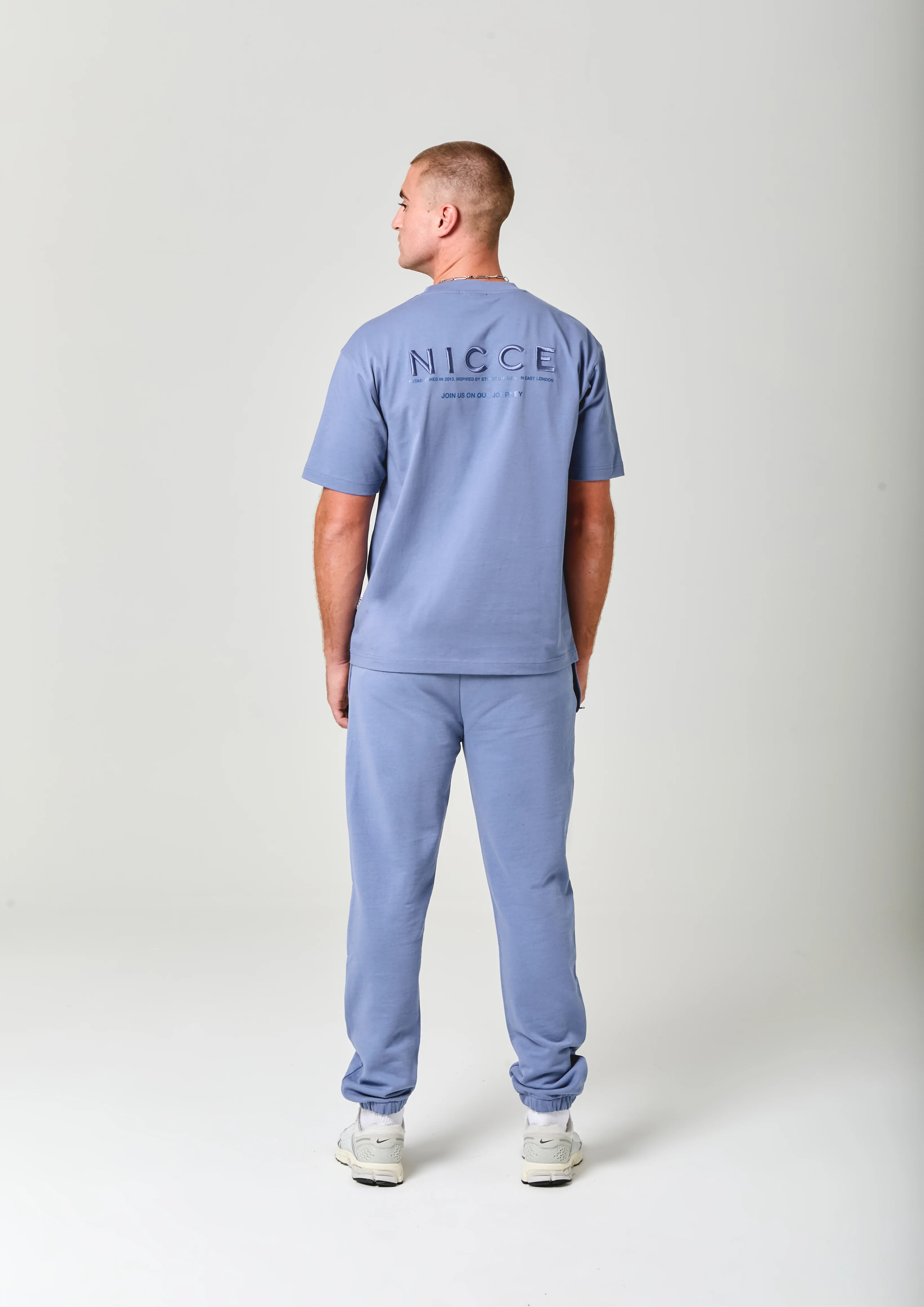 NICCE Mens Script Essential T-Shirt | Blue - Image 5
