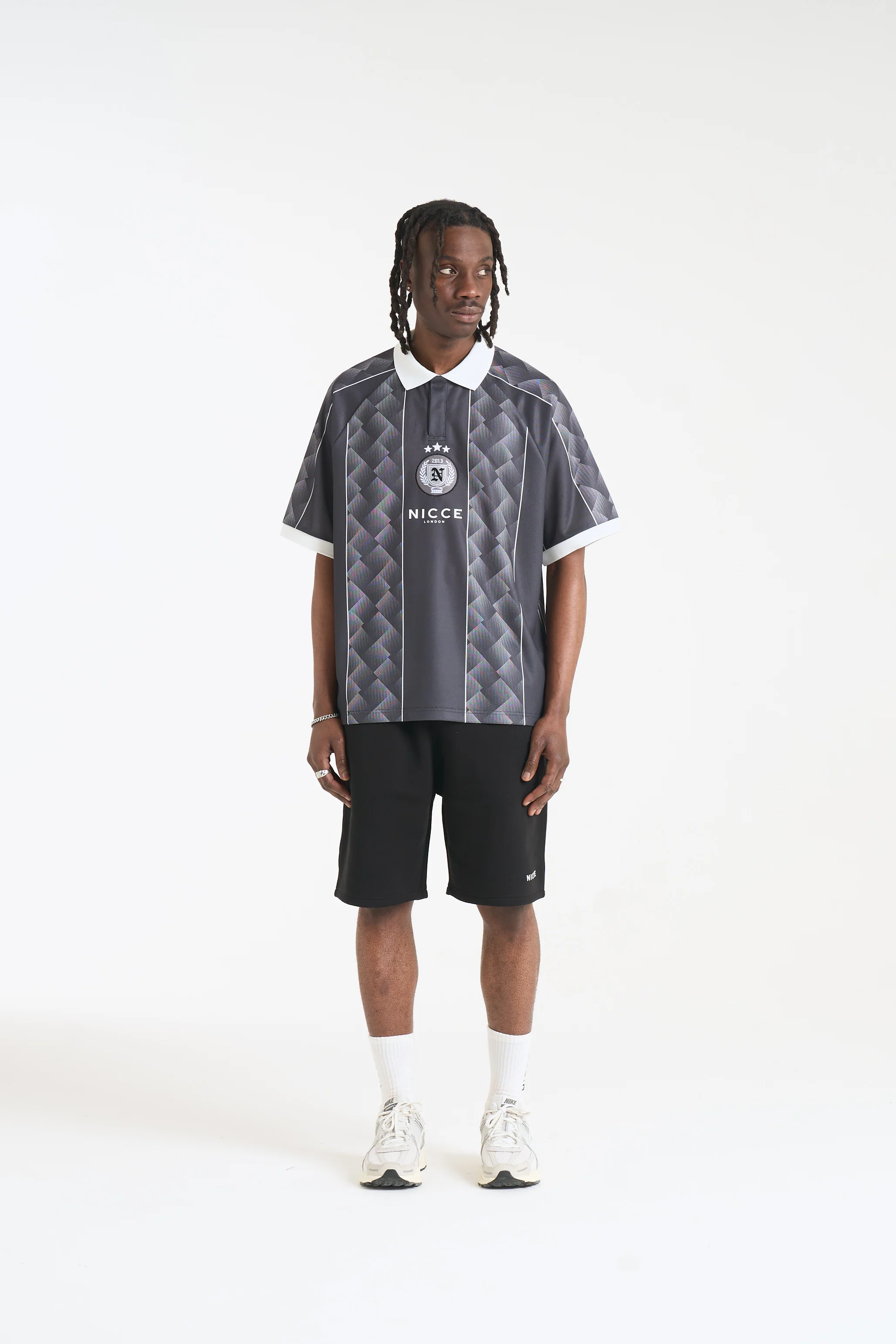 NICCE Mens Soccer Football Shirt | Black - Image 4