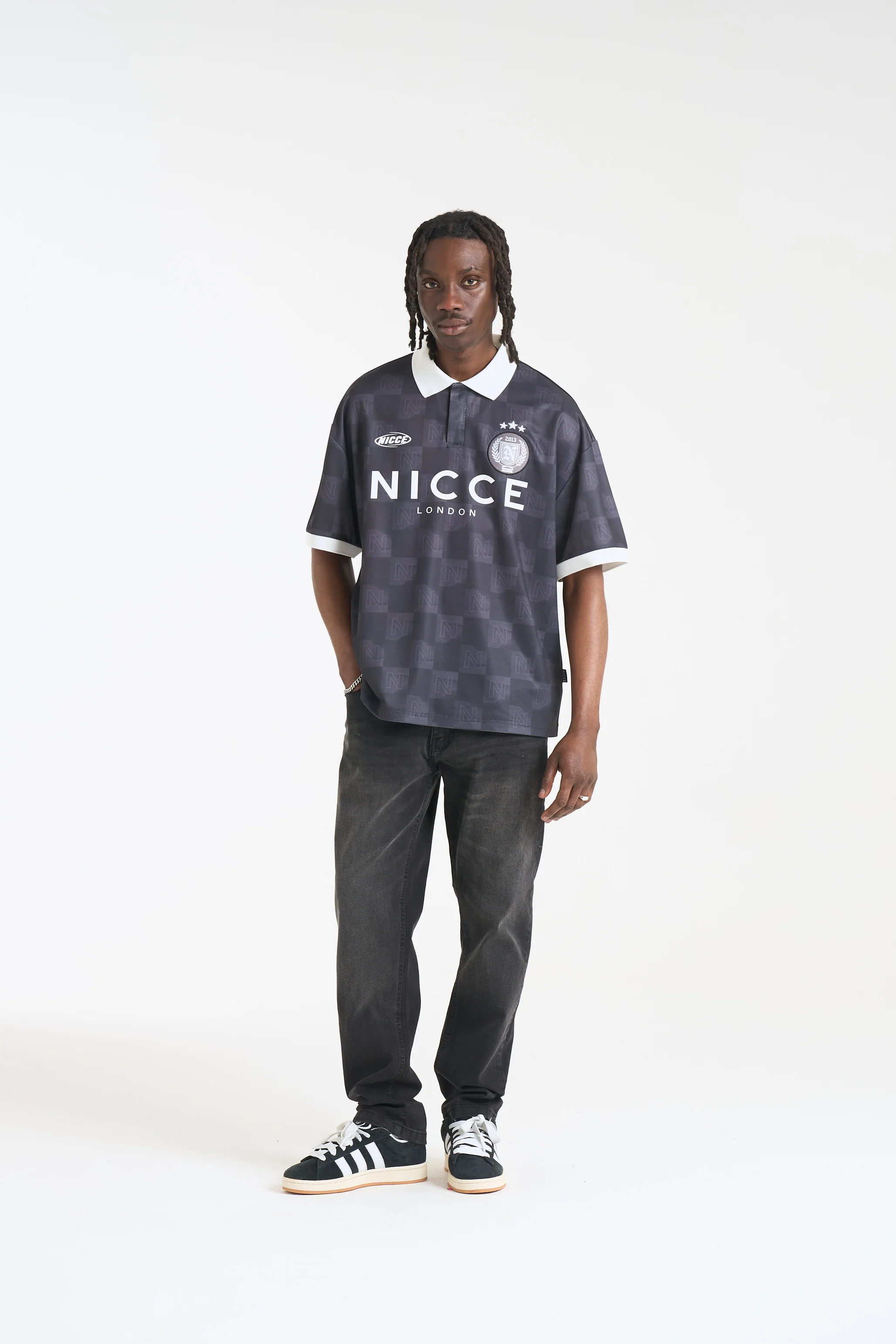 NICCE Mens Stadium Football Shirt | Black - Image 3