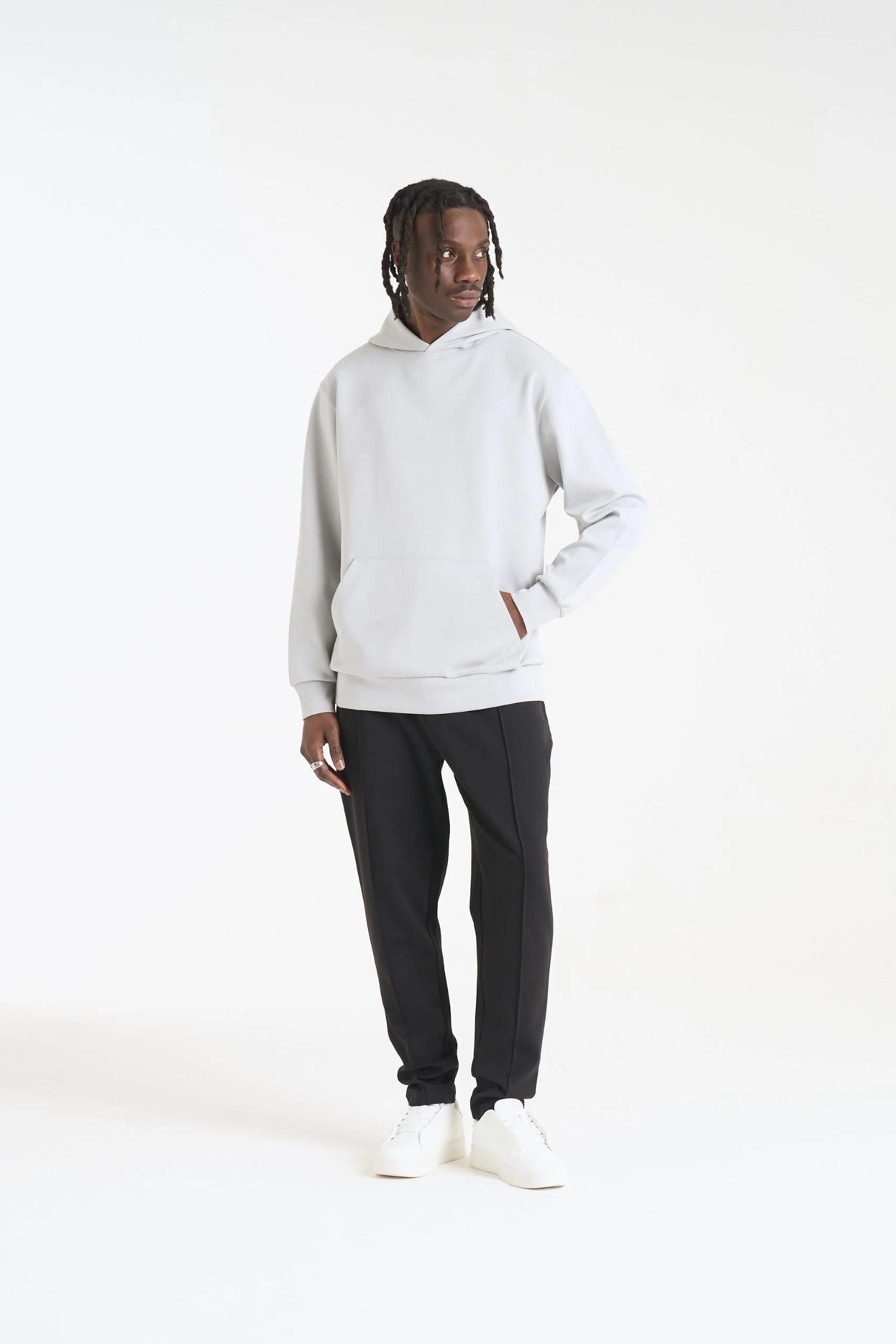 NICCE Mens Luxe Hoodie | Chalk Grey - Image 3