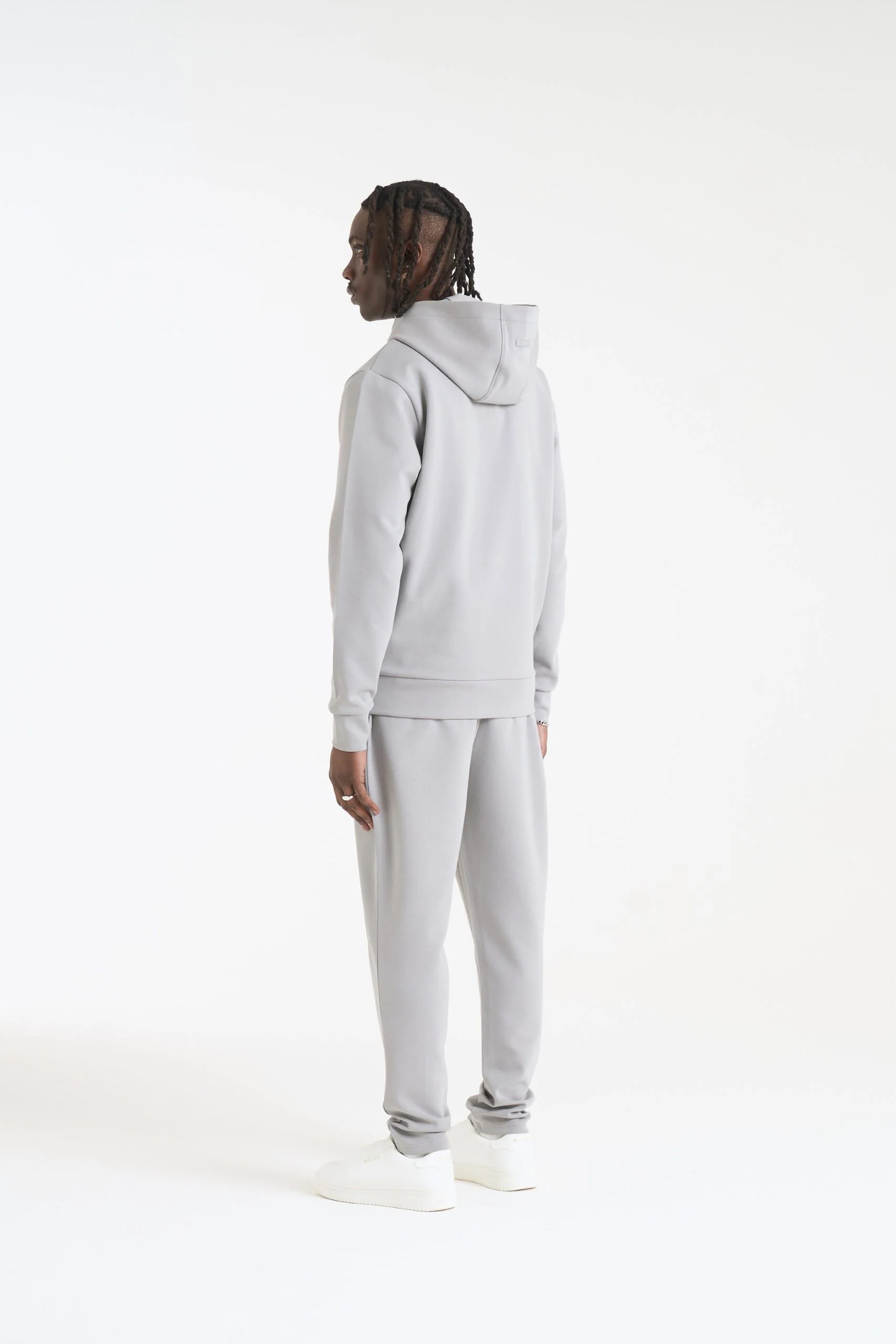 NICCE Mens Luxe Full Zip Hoodie | Circular Grey - Image 7