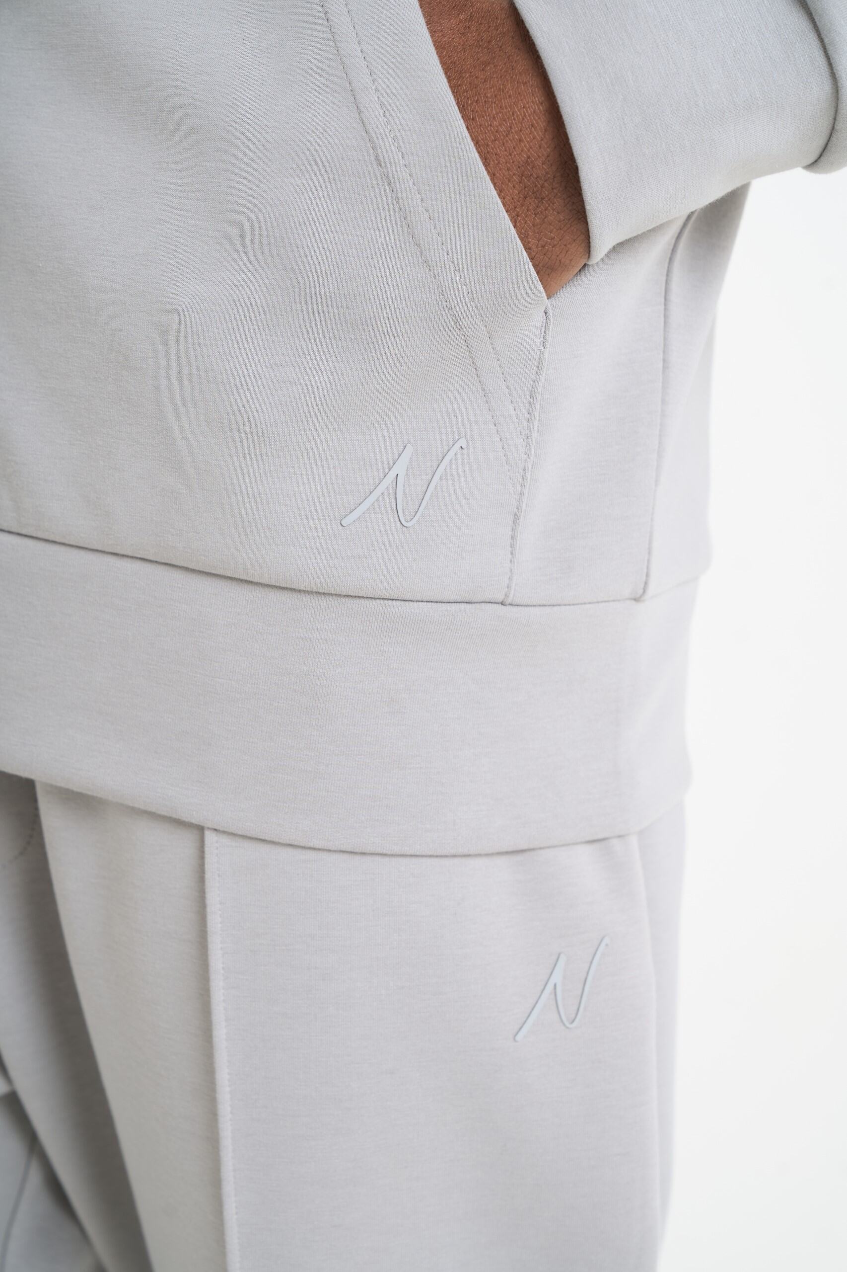 NICCE Mens Luxe Full Zip Hoodie | Circular Grey - Image 9