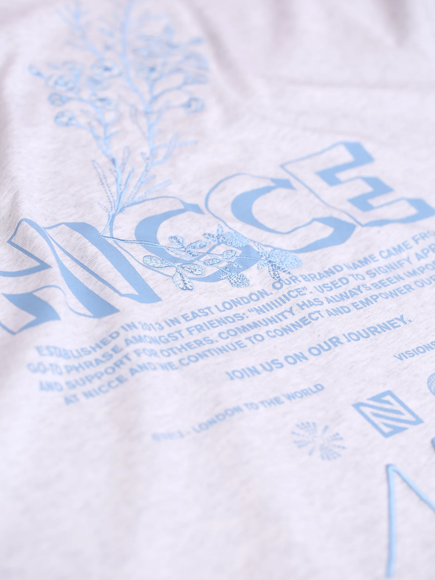 NICCE Mens Sylvan T-Shirt | Ice Grey Marl - Image 5