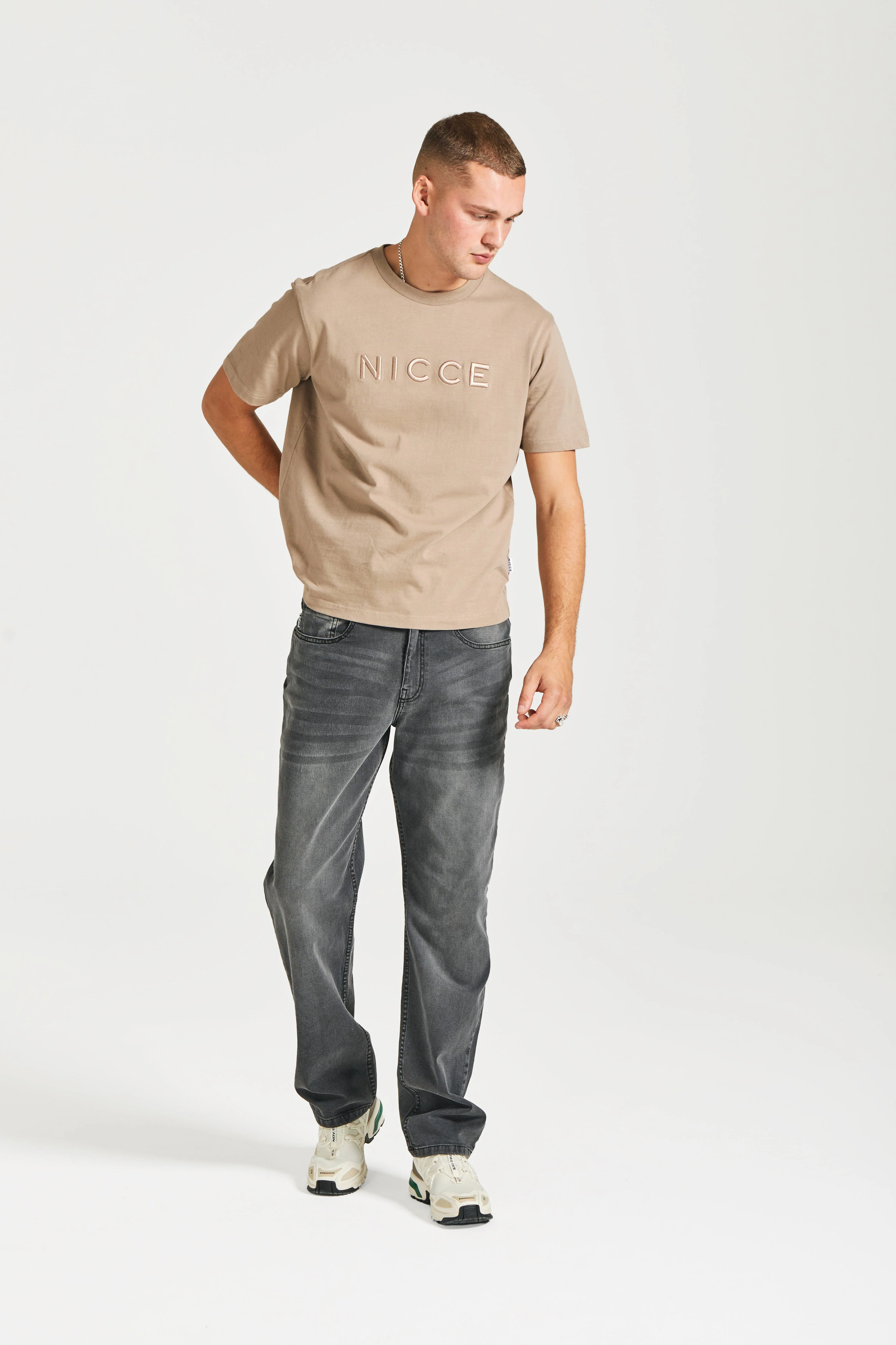 NICCE Mens Mercury Short Sleeve T-Shirt | Taupe - Image 3