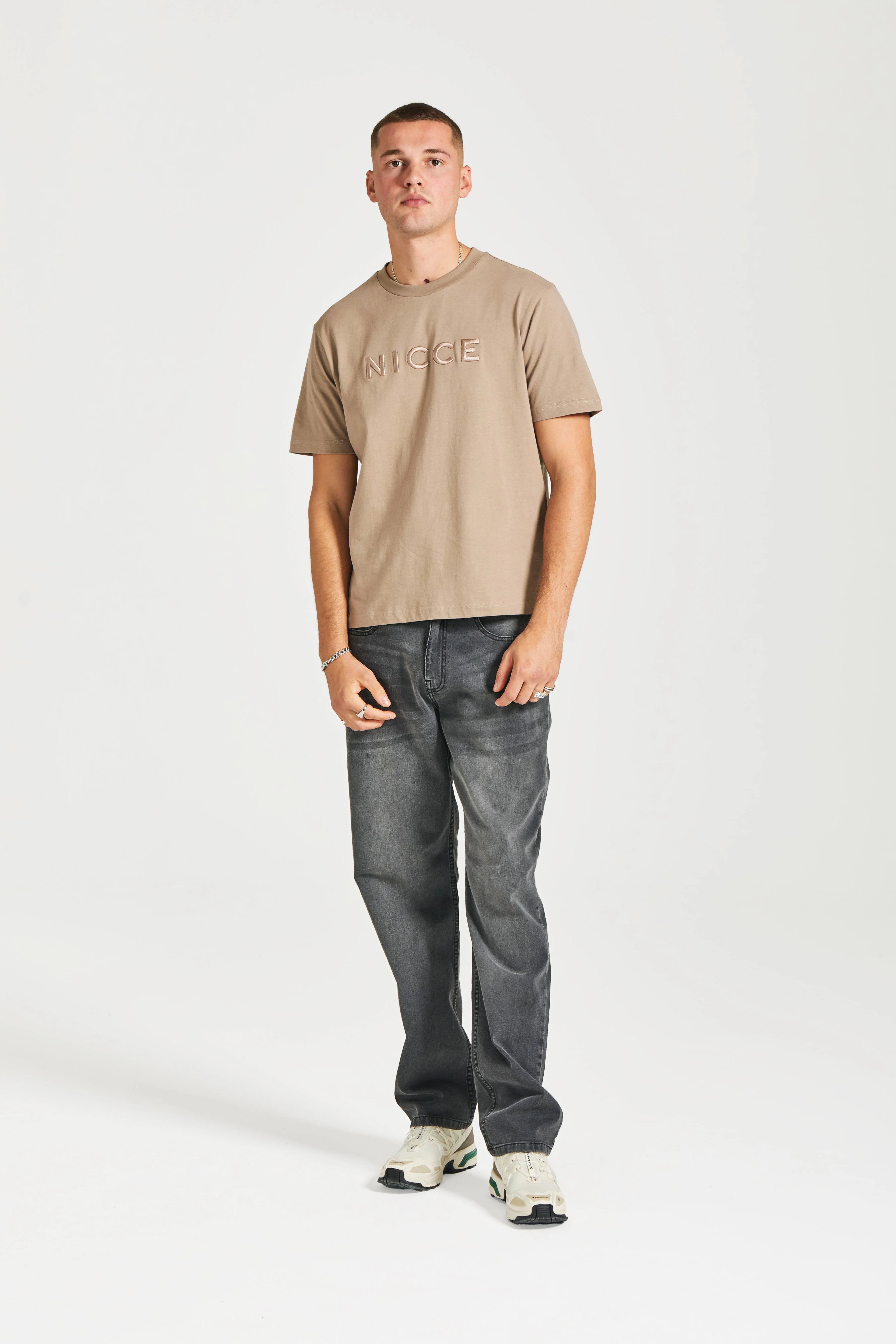 NICCE Mens Mercury Short Sleeve T-Shirt | Taupe - Image 4