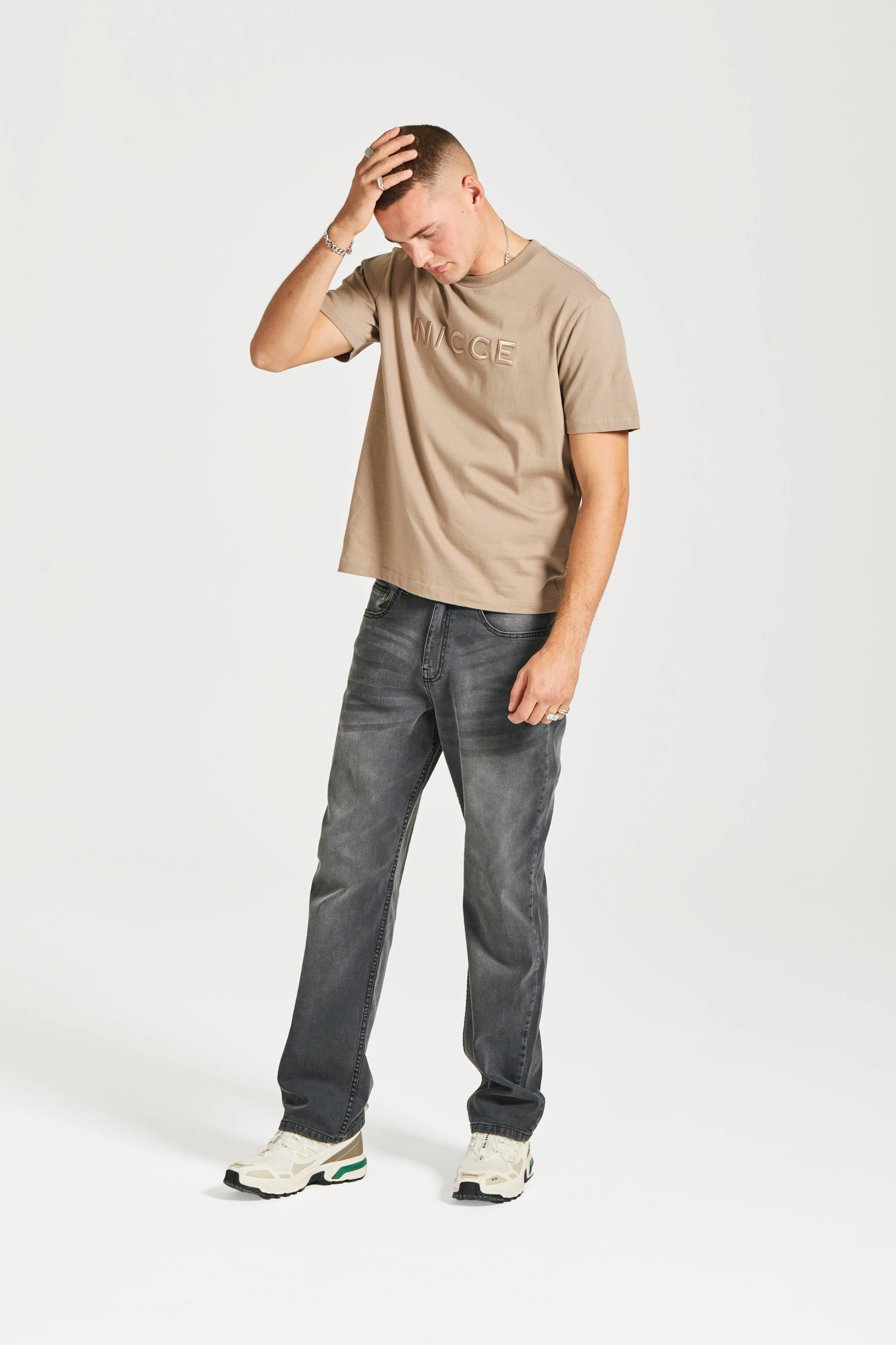 NICCE Mens Mercury Short Sleeve T-Shirt | Taupe - Image 5