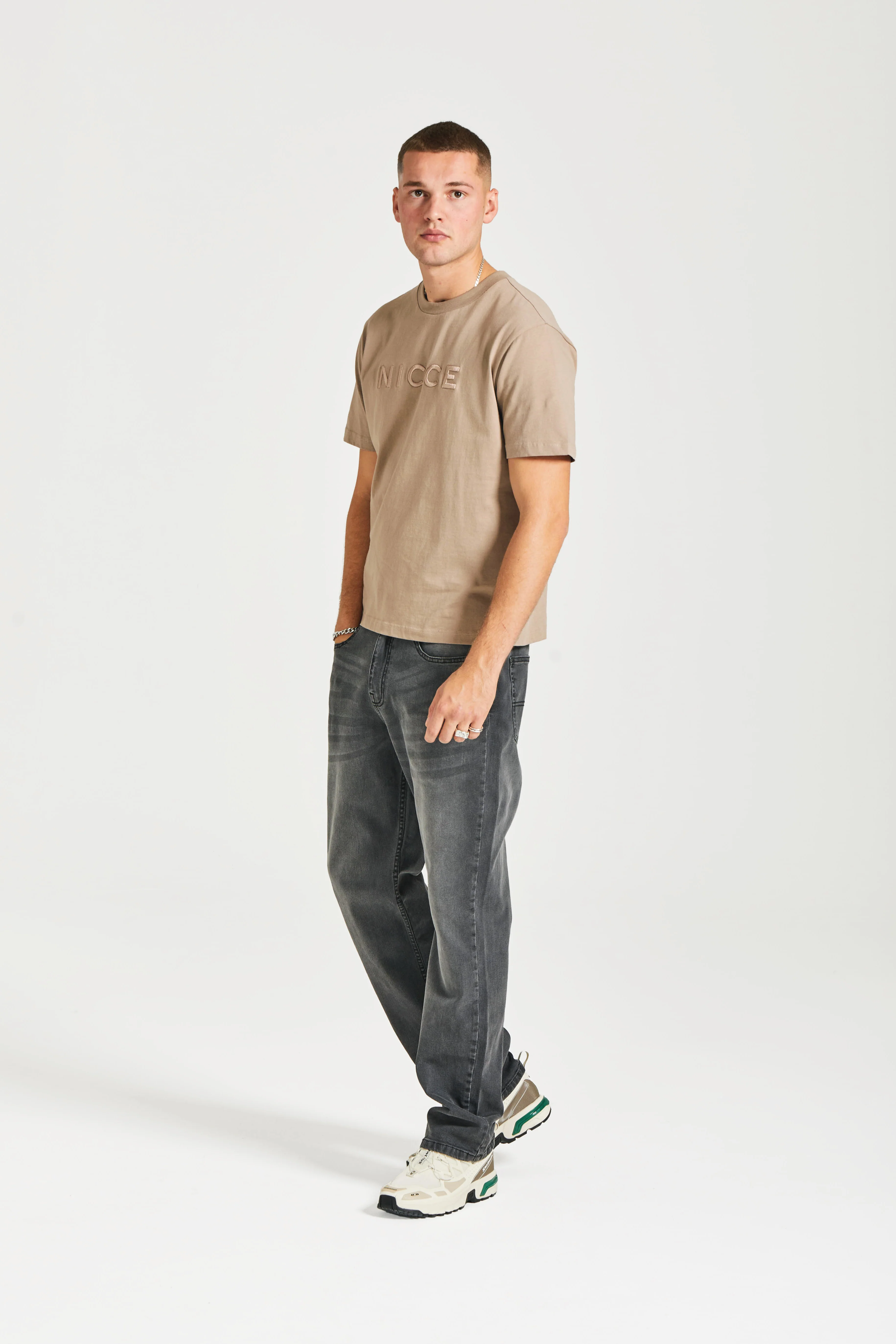 NICCE Mens Mercury Short Sleeve T-Shirt | Taupe - Image 6