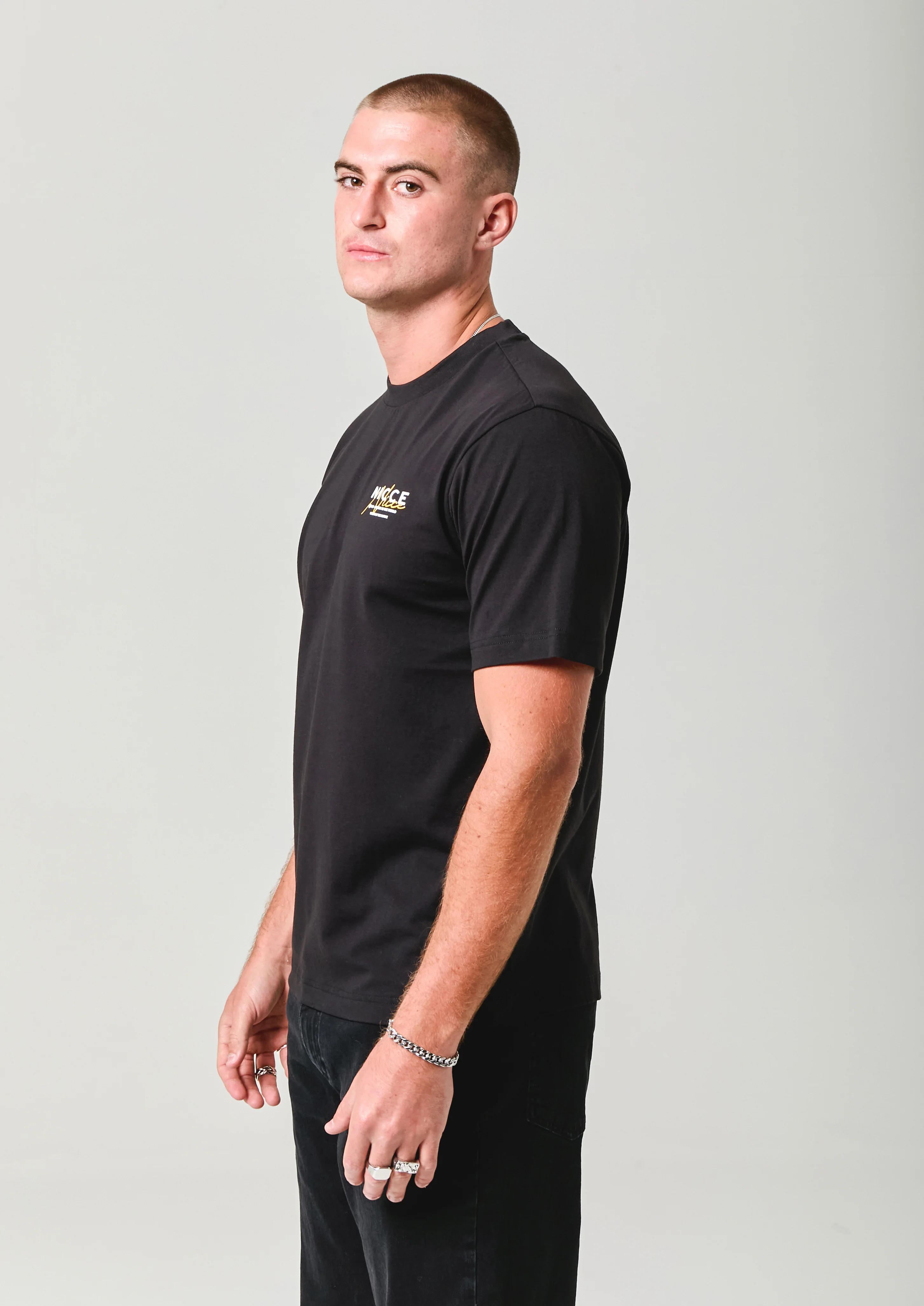 NICCE Mens World Essentials T-Shirt | Black - Image 3